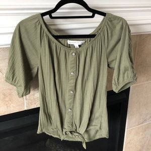Green blouse